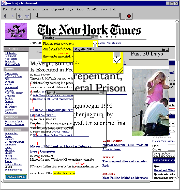 Screen shot from the multivalent browser