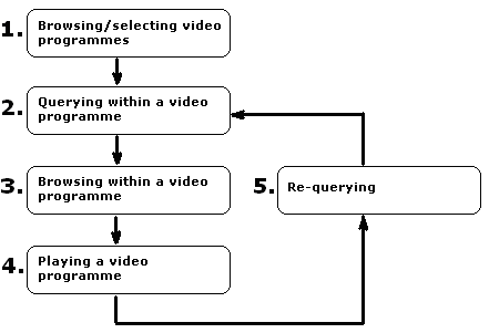 Flow chart showing the stages of information seeking for DVLs
