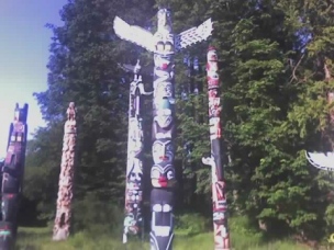 totem poles, Stanley Park, Vancouver, BC, June 2007