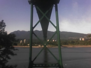 under Lion's Gate Bridge, Stanley Park, Vancouver, BC, June 2007